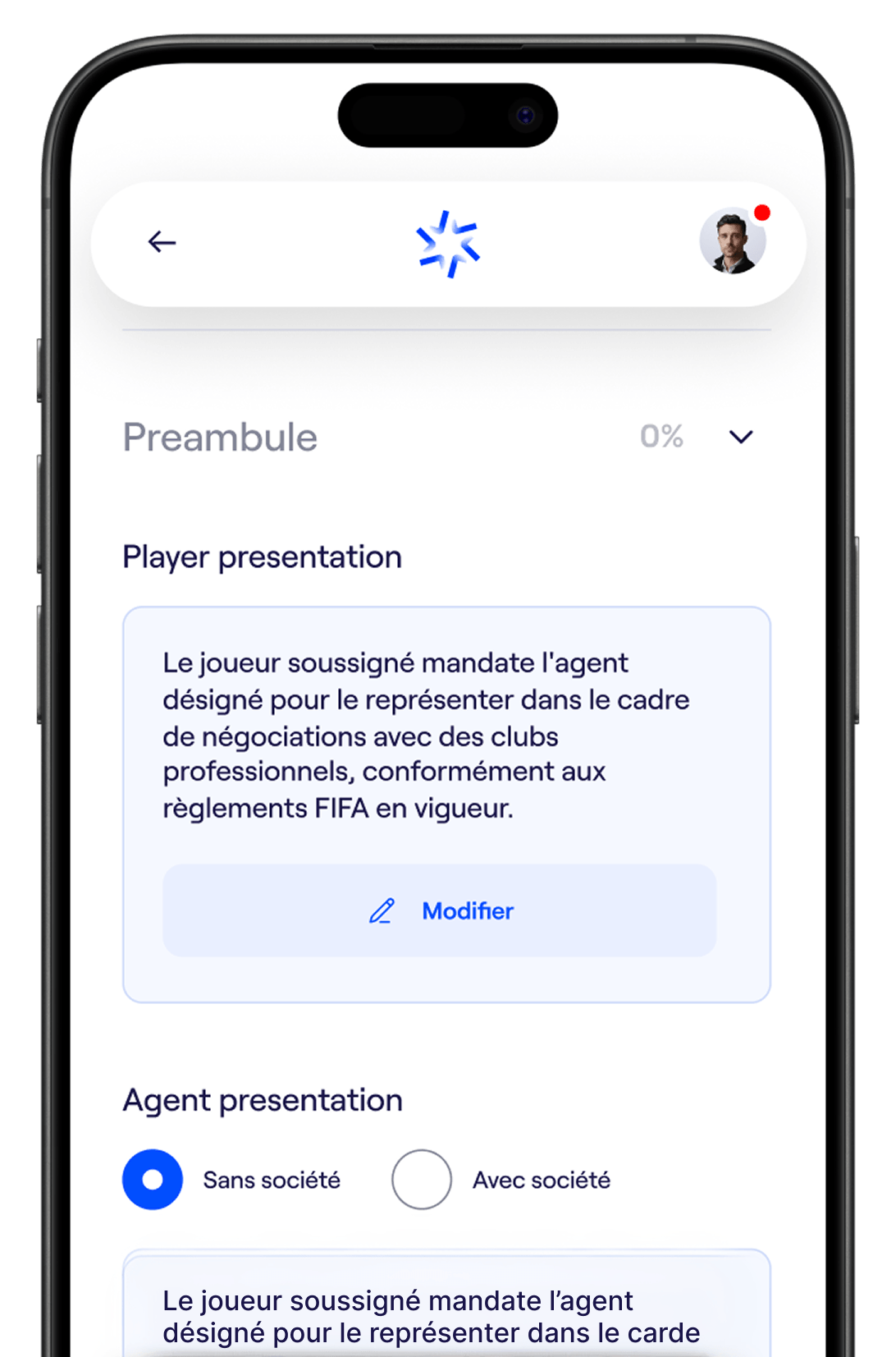 Mockup application Foot Exchange